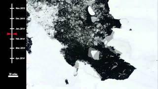 Gargantuan Iceberg -- 8X Manhattan-Size -- Has Left Glacier | Time-Lapse Video