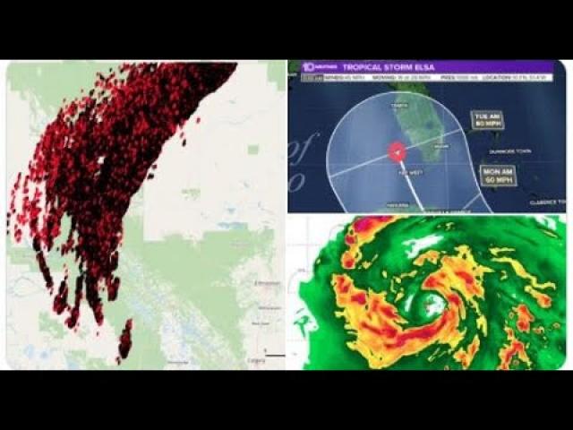 700000 Lightning Strikes! potential Hurricane Elsa! Multiple Solar storms! multiple Tornado Watches