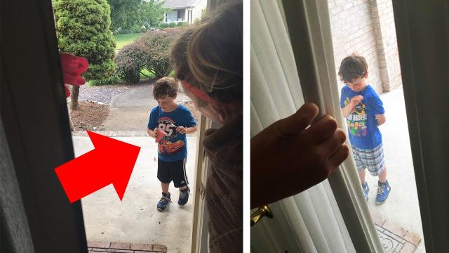Little Boy Finds Way To Help Fill Void Left By Deployed Dad With Sweet Request Of Neighbor
