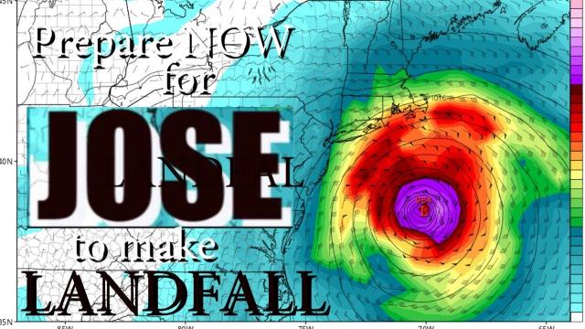 Prepare & Plan NOW for Hurricane Jose to make Landfall on East Coast