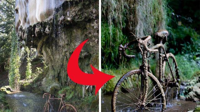 This Magical Waterfall Turns Anything That Touches It Into Stone