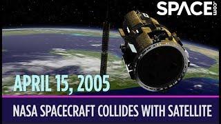 OTD in Space – April 15: NASA Spacecraft Collides with Satellite