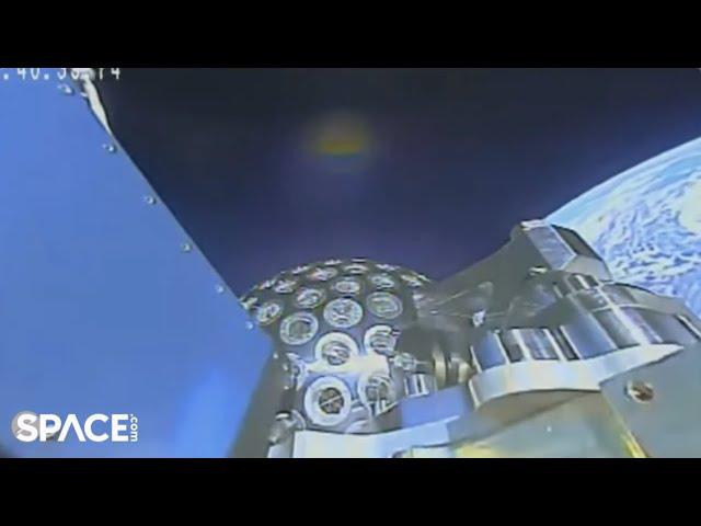 See LARES-2 satellite in orbit on Vega C rocket's upper stage (time-lapse)