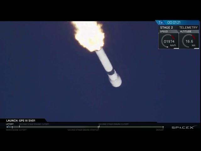 Blastoff! SpaceX Launches GPS III Satellite for US Air Force