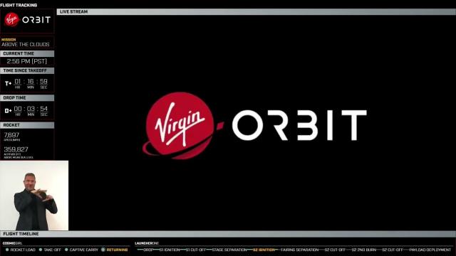 Virgin Orbit rocket launches 7 satellites after Cosmic Girl aircraft drop