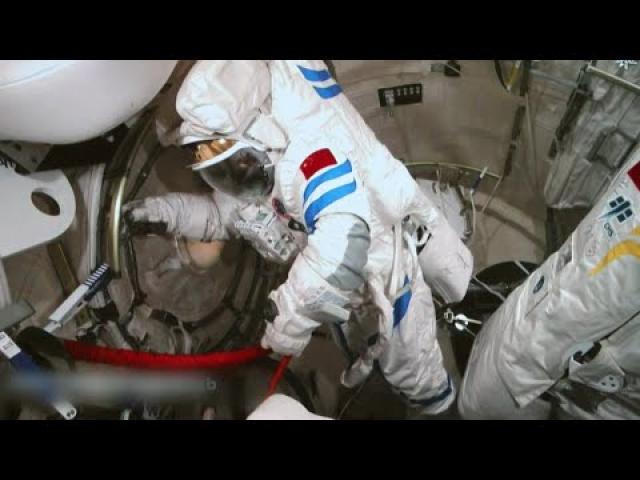 Watch China's Shenzhou-14 crew begin first spacewalk