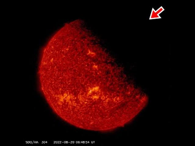 SDO captured something huge that arrives between the Solar Satellite and the Sun