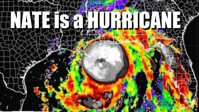 Nate is now a Hurricane & could intensify to Category 3 by Landfall