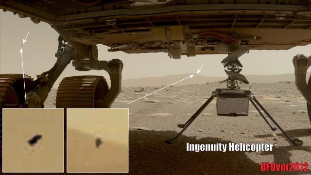 2 UFOs Monitor The Mars Perseverance Rover, April 7 Ingenuity Helicopter To Take Off
