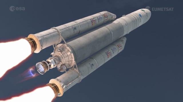 See an Ariane 5 rocket launch the MTG-I1 weather satellite in animation
