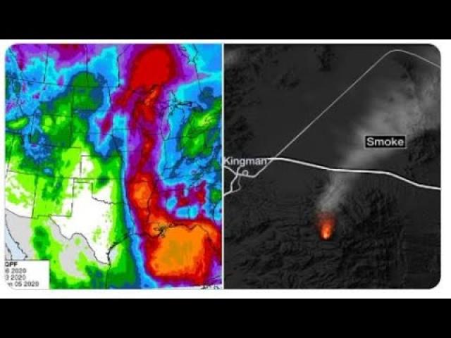 Red Alert! Flooding & Severe weather on the way + wild looking Arizona fire.