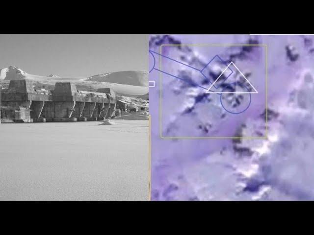 Antarctica Giant Megalithic structure in the shape of a Swastika visible from Space