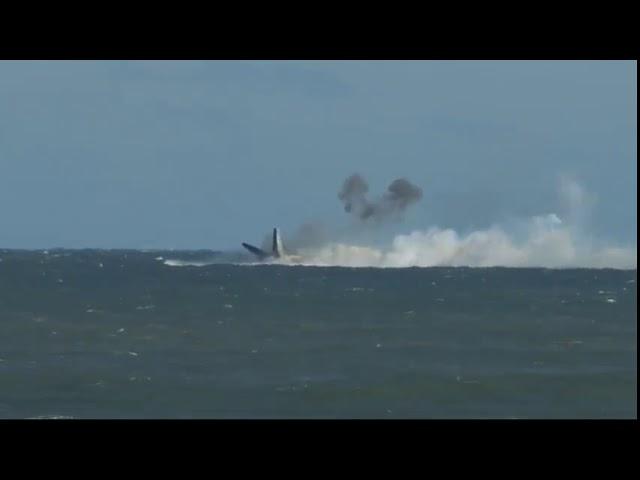SpaceX Rocket Makes a Water Landing - Tracking Cam