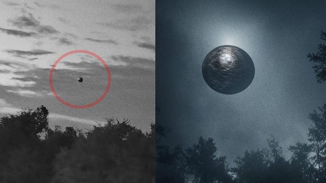 Sphere UFO filmed in night vision by security cam in Georgia, USA, July 2023 ????