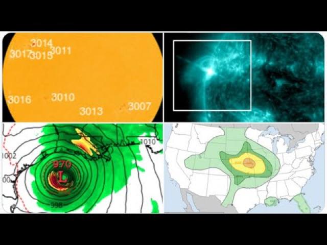 Mayday HURRICANE Watch! 8 Sunspots! Lots of Severe Weather on Deck! Crazy New Mexico Fires!