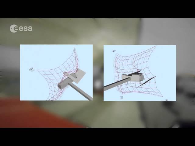 Mock Satellite Snagged By Net On Zero-G Flight | Video