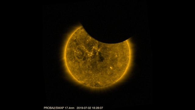 Partial Solar Eclipse Seen 4 Times by ESA Satellite