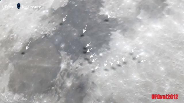 16 UFOs Near Moon Filmed by Telescope, feb 23, 2021