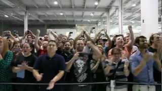 SpaceX Launch - SpaceX Employees Cheering Outside Mission Control