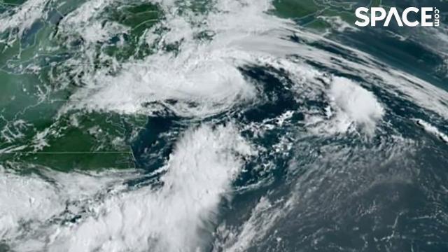 Tropical Storm Henri seen from space in satellite time-lapse