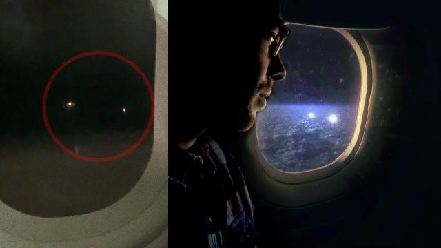 Two UFOs spotted by airplane passenger, USA, April 2024 ????