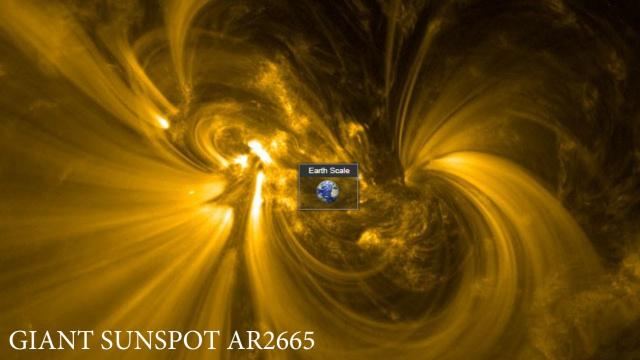 Giant & Active Sunspot AR2665 is about to face Earth!