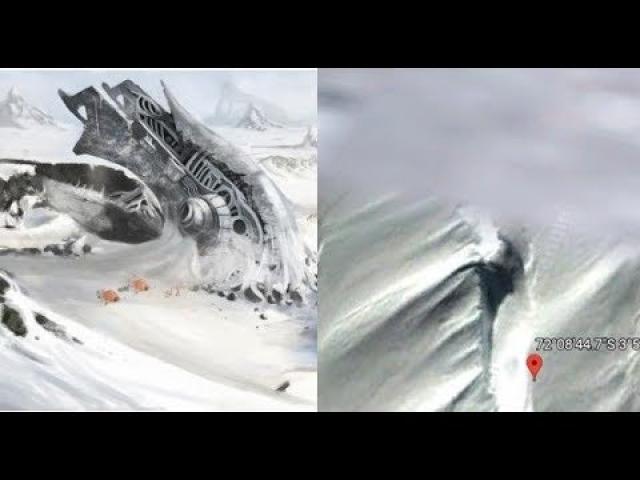 Huge cylindrical extraterrestrial ship found crashed in Antarctica