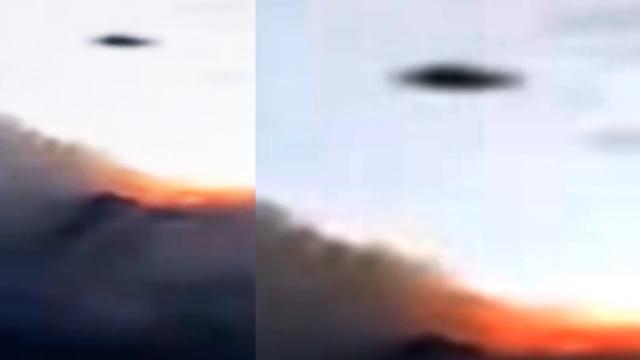 Fast Speeding Disk Shaped UFO over Volcano Colima (Mexico) - FindingUFO
