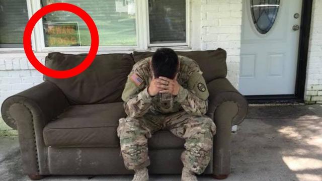 A Marine Rushes Home To Greet his Wife, But Is Surprised When He Sees Her