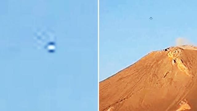 Fast Morphing UFO with Glowing Lights in Daytime over Volcano Popocatépetl (Mexico) - FindingUFO