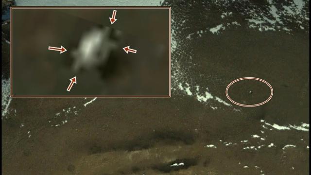 A peculiar UFO found in Antarctica by Google Earth