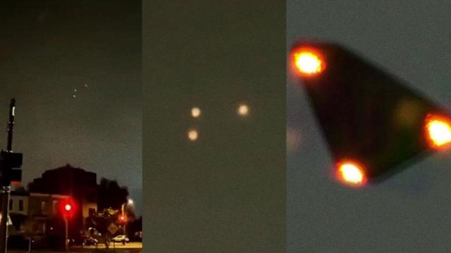 Strange Lights in Triangular formation or Triangle UFO   Washington DC, USA, Dec 2022 ????