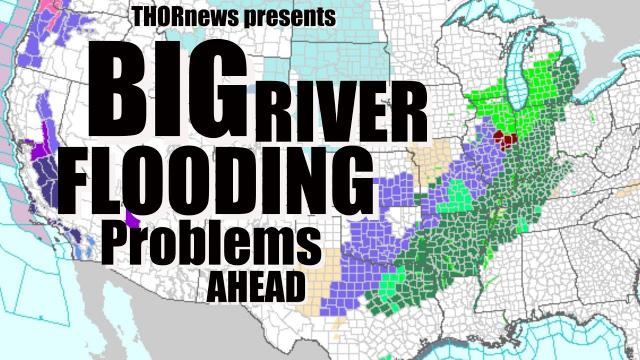 161 Rivers at or near FLOODING STAGE in USA & the storms have just begun!