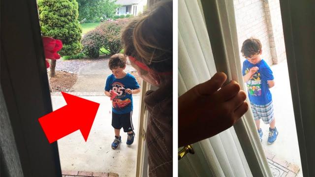 The boy returns home from a friend with unexpected gift—his mother is dumbfounded when she sees it