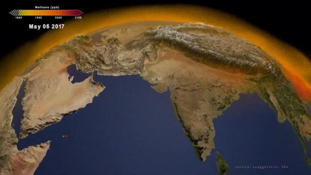 Watch methane move in Earth's atmosphere in 3D visualization