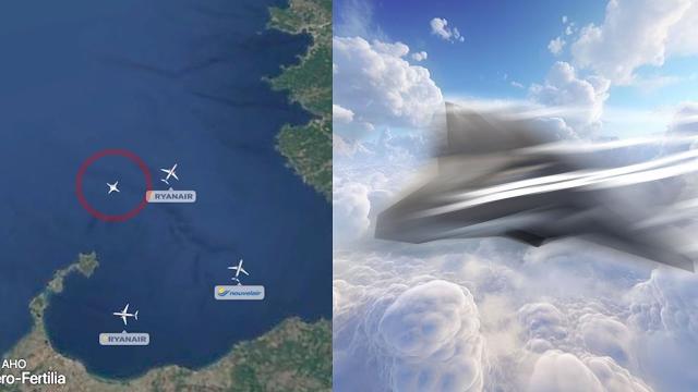 Unknown Aircraft Flew over France in 2min at Mach 14 and 70000ft! ????