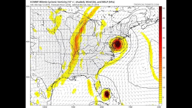 Category 2 Hurricane Hits New York on the 20th & 2nd Hurricane for Florida. 00z EURO run