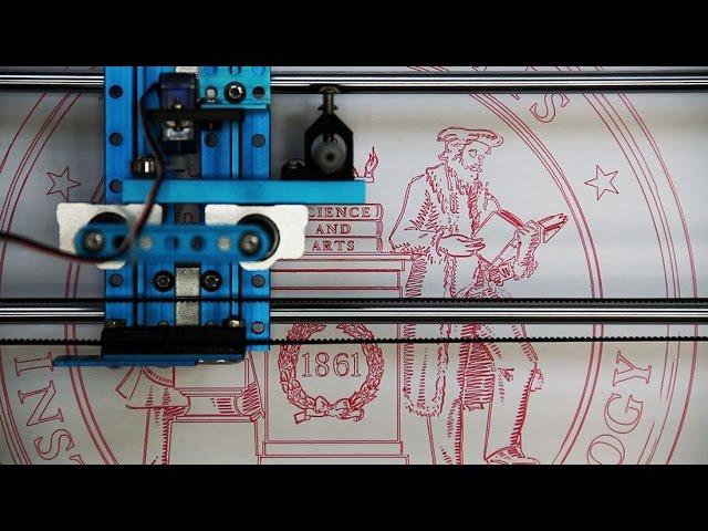 Drawing the MIT seal using a CNC machine