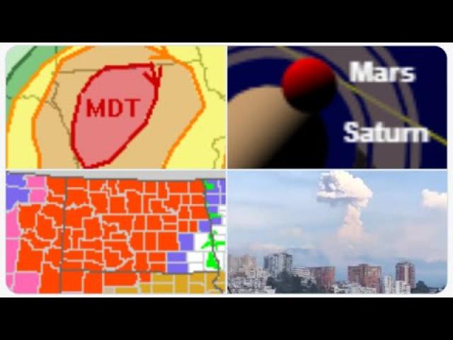 Red Alert! Columbia Volcano Erupts! HIGH RISK DANGER for Iowa! Big Storms USA! & angry Mars Madness!