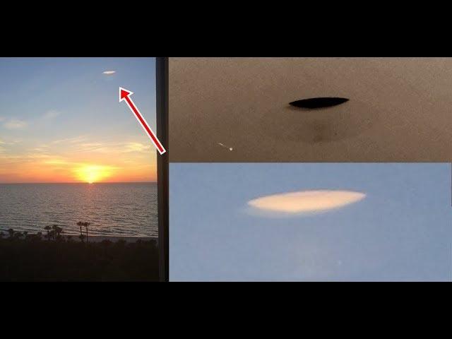 UFO 'cloaking itself' by hiding in a cloud caught in Sunset photos