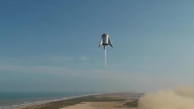 SpaceX's Starhopper Flight Test Seen by Drone