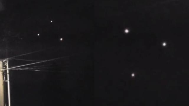 Stunning Bright UFOs in Triangular Formation Hovering over Burien (Washington) - FindingUFO