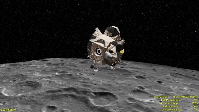 Watch Apollo 11's Moon Liftoff in Simulation