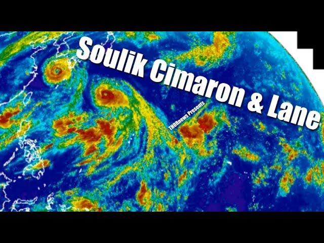 Hurricane Hawaii Lane & Binary Landfalling Typhoons Cimaron & Soulik