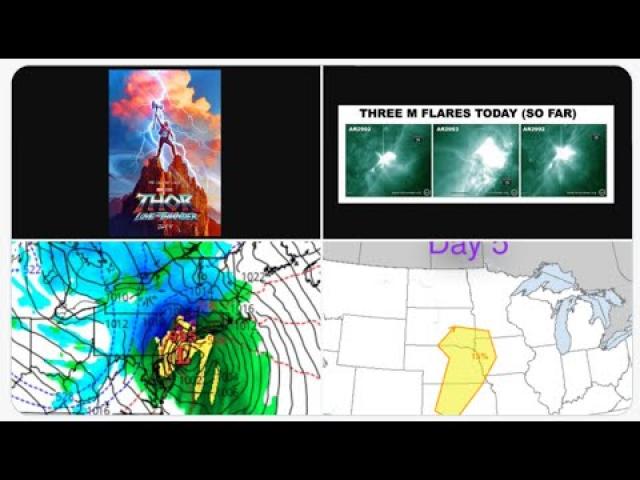 Big Bevy of Solar Flares! Nor'Easter on Tuesday & Big Storms around the 23rd of April!