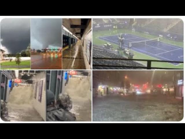 Wild Videos coming out of ongoing Record flood of NYC & New Jersey. storm headed to Connecticut