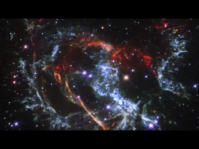 Pan of the Supernova Remnant Expansion 1E 0102.2-7219