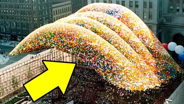 This is What Happened  When Cleveland Launched 15 Million Balloons Into The Air !