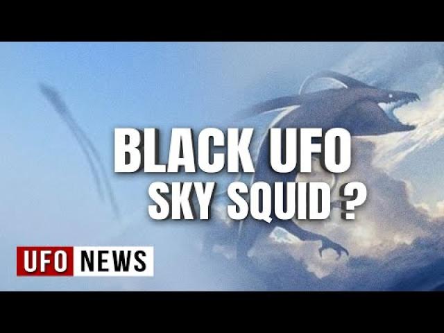 Strange Black UFO Filmed by Airplane Passenger over Spain ! SKY SQUID ? – UFO News – Jan.19 ????