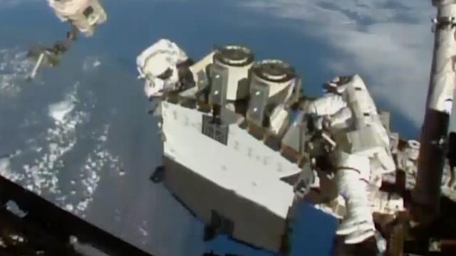 See NASA spacewalkers install and deploy a new solar array in epic time-lapse